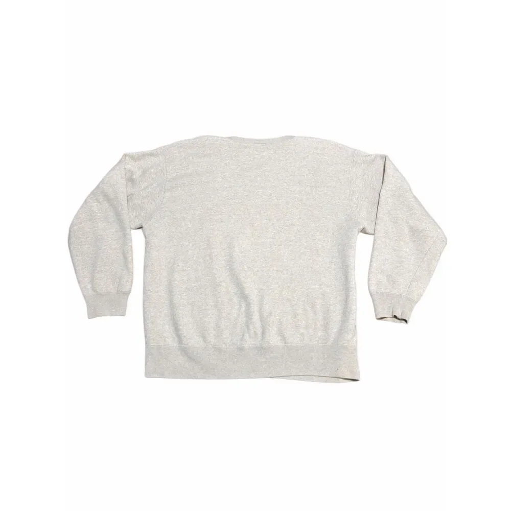 Vintage Gap Sweatshirt Large Heather Gray Made In USA 90s Cotton Blend Over Siz